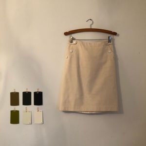 Mod Wool J Crew Skirt in Cream